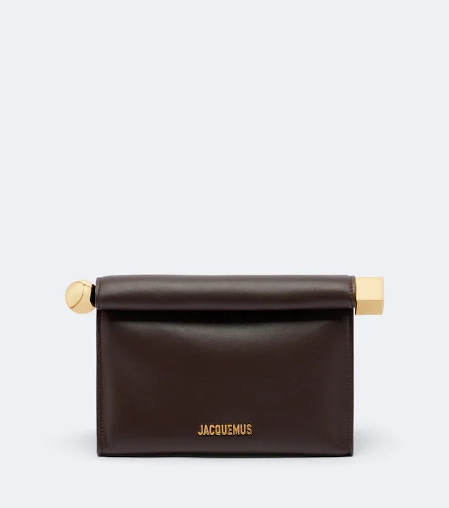 Rond Carré Small leather clutch