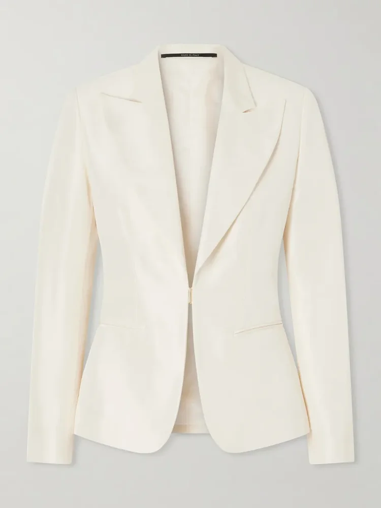Silk-satin blazer