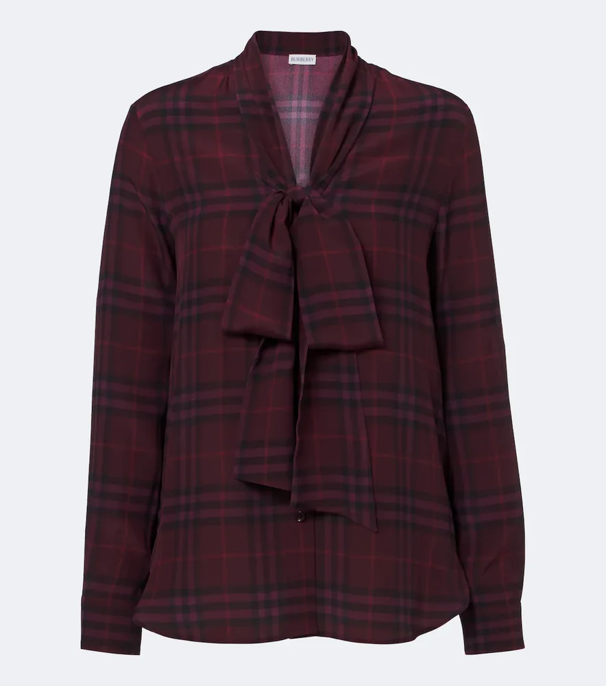 Rhiannon Burberry Check silk blouse