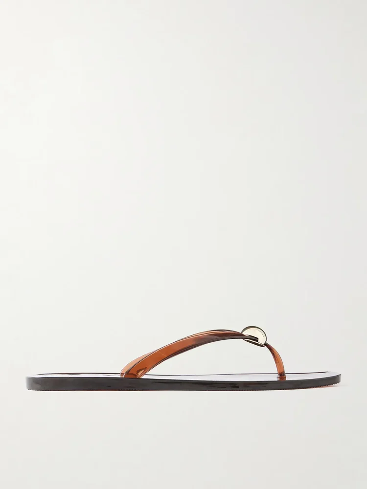 Jovie Embellished Pvc Thong Sandals