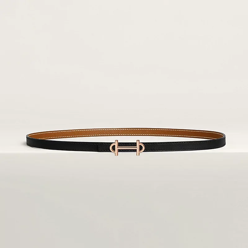 Gamma belt buckle & Reversible leather strap 13 mm