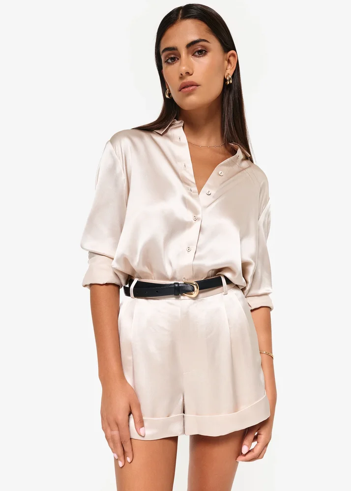 Crosby Silk Blouse Oat