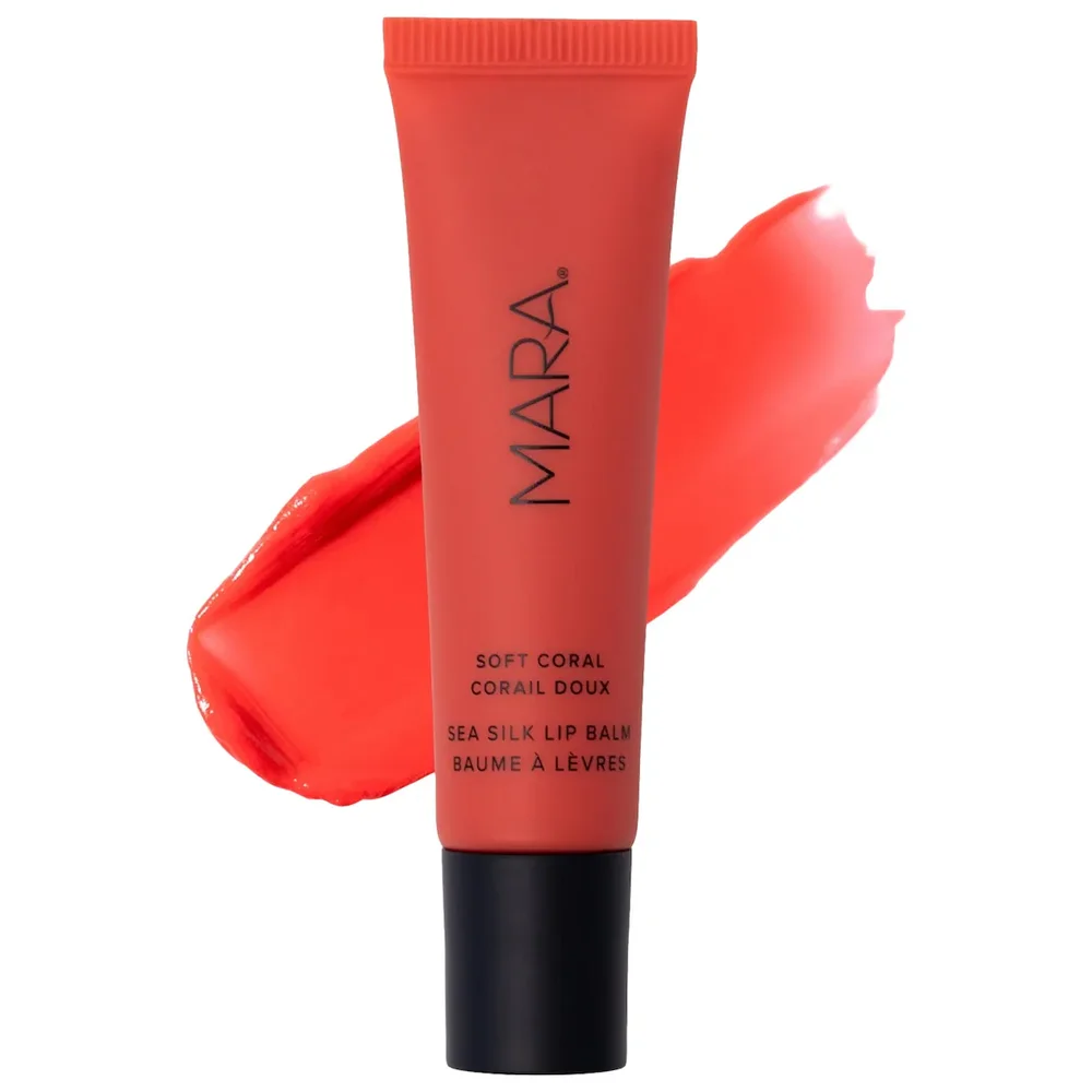 Hydrating Sea Silk Lip Balm Treatment for Anti-Aging and Lip Wrinkles in Soft Coral