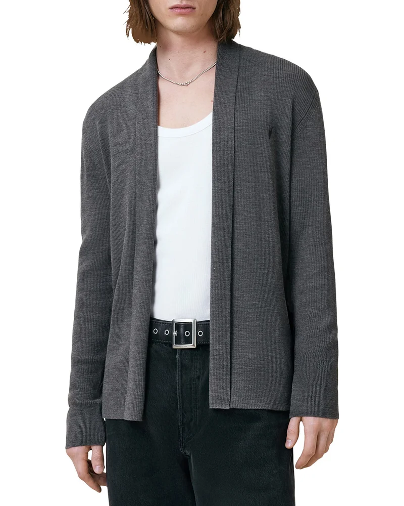 Mode Regular Fit Merino Wool Open Cardigan Sweater