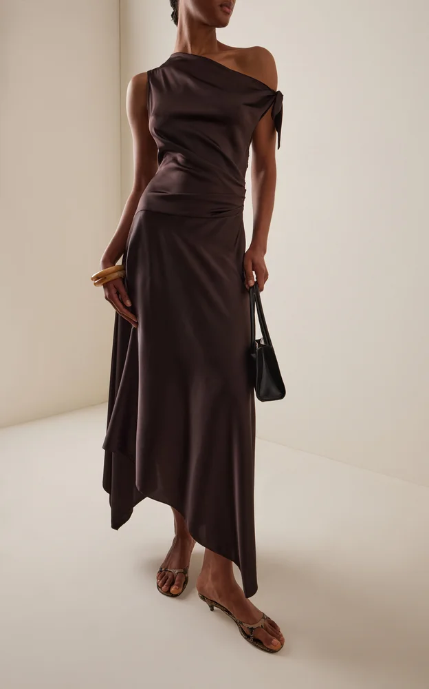 Portia Silk-Blend Midi Dress