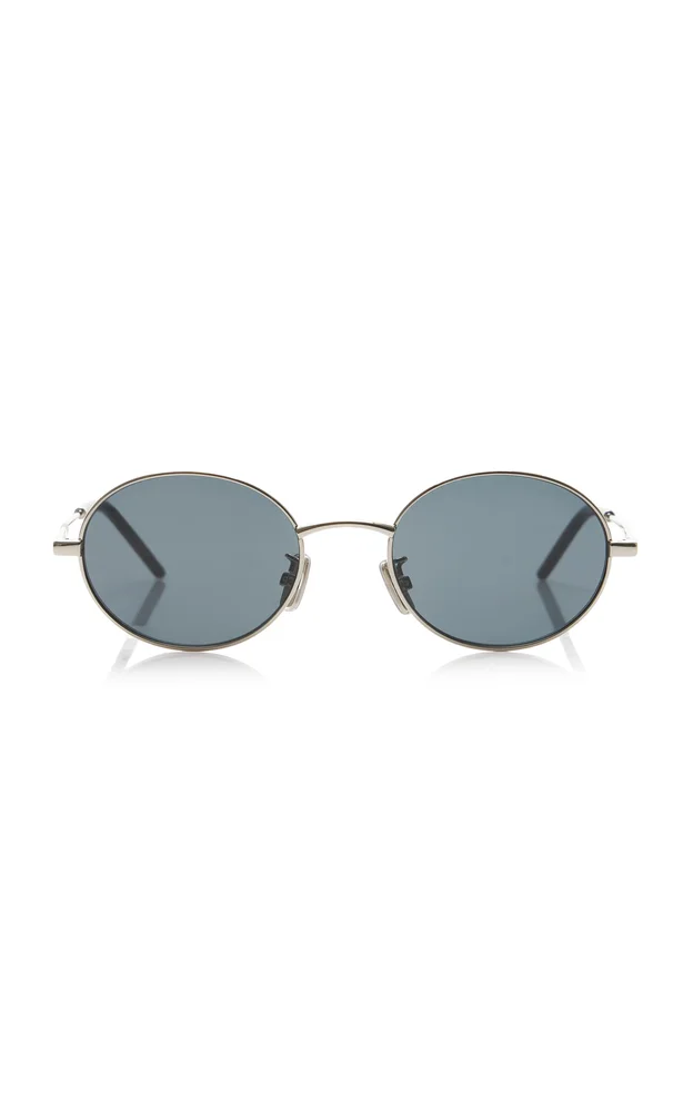 City Round-Frame Metal Sunglasses