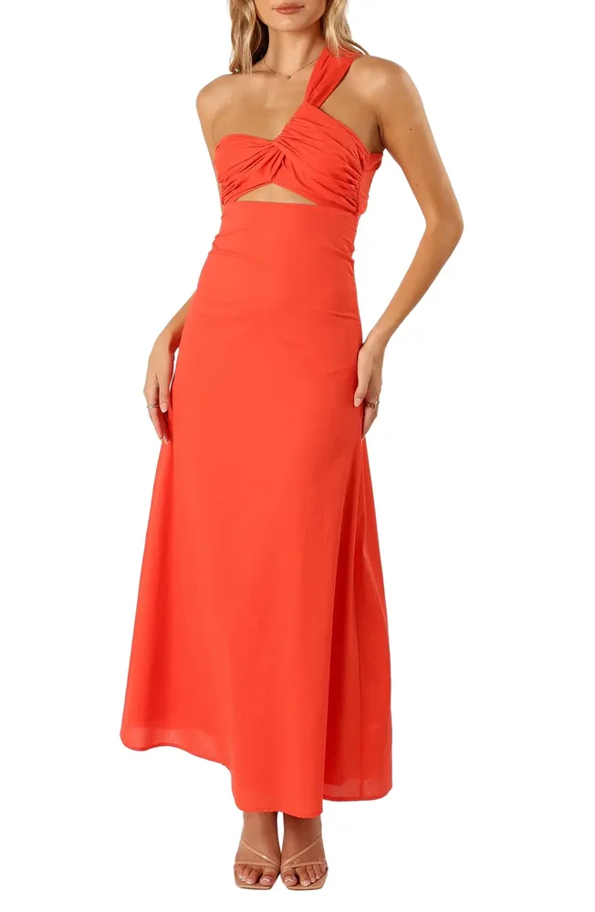Luna One-Shoulder Cutout Maxi Dress