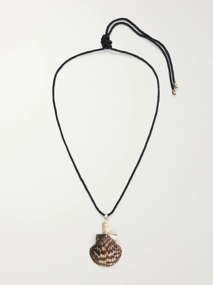 Rhodes silver-tone shell necklace