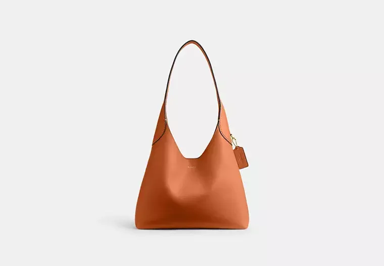 Brooklyn Shoulder Bag 28 in Orange Leather