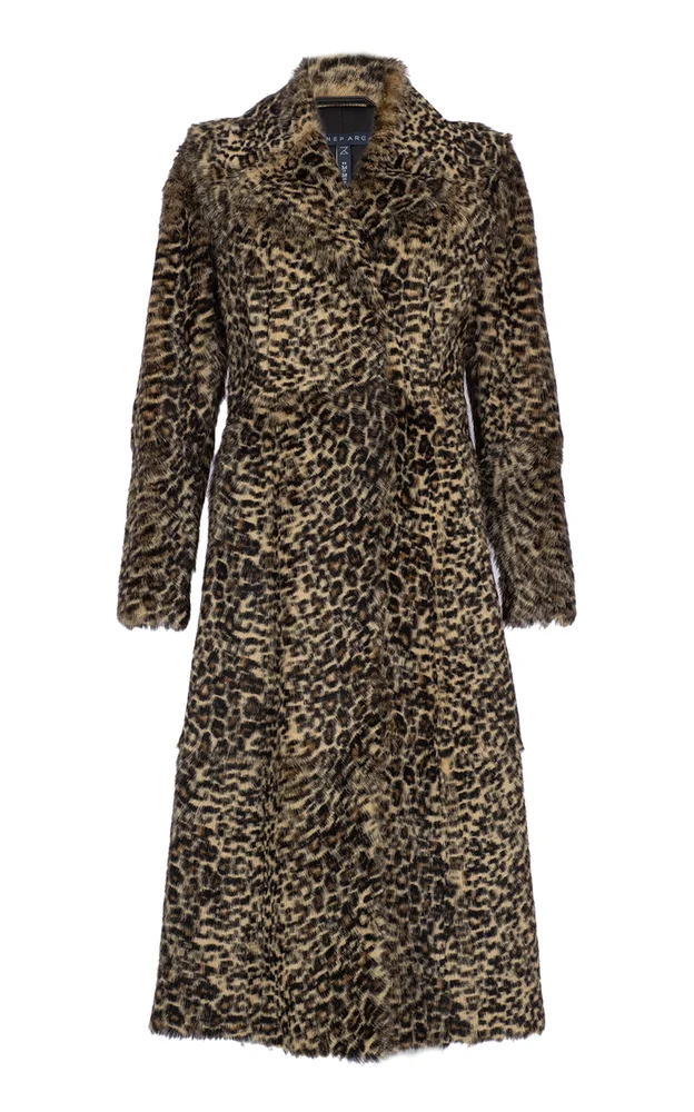 Leopard-Print Shearling Coat