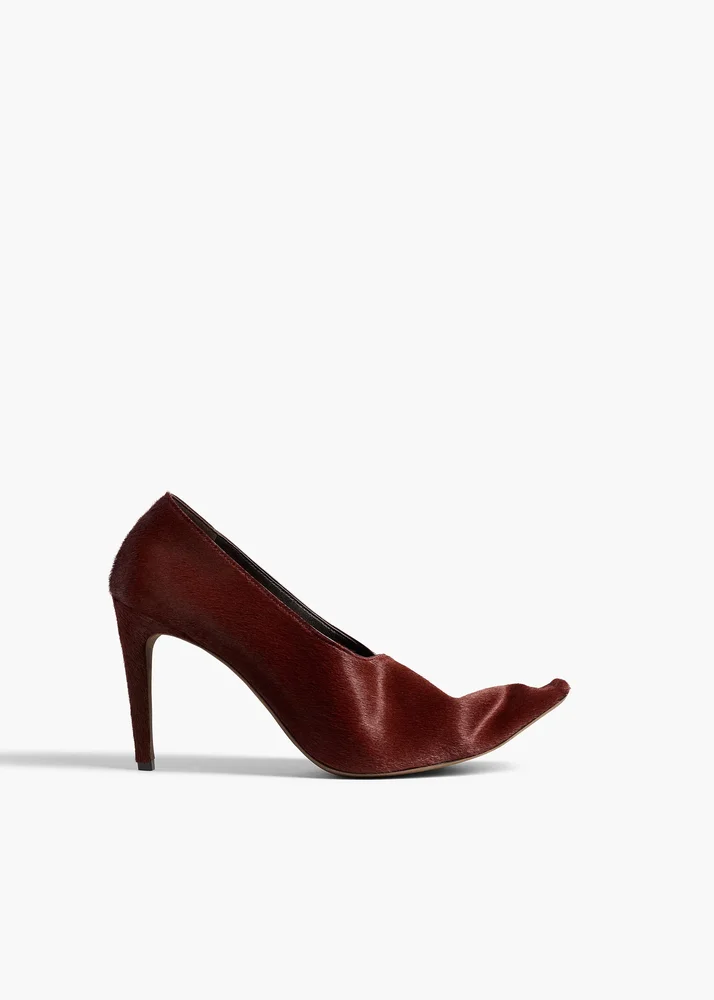 Marlene Pump in Red Mahogany Haircalf