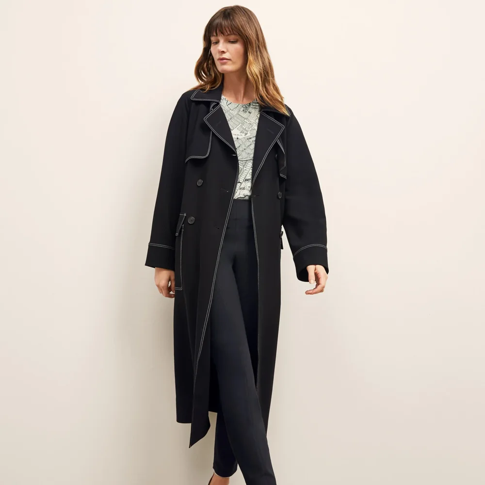 Frankie Jacket - Everyday Crepe with Topstitch :: Black