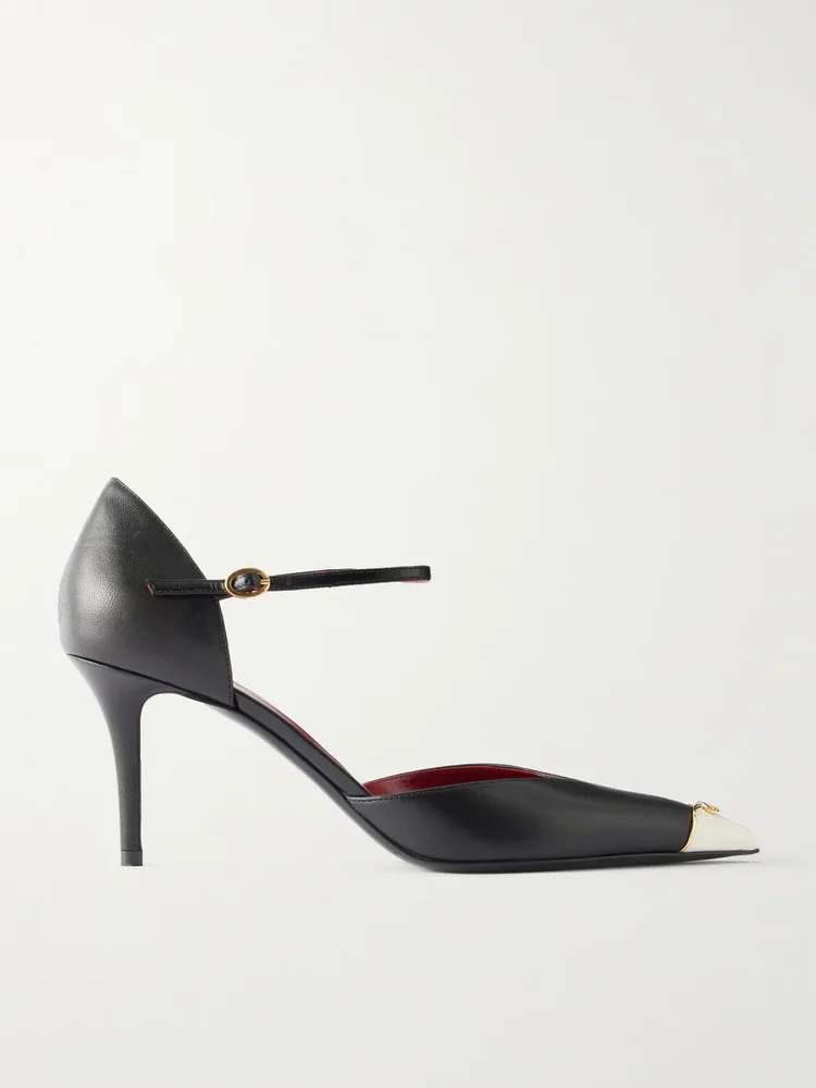 75 logo-embellished leather pumps
