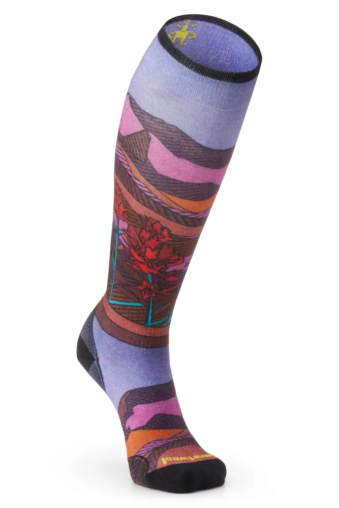 Ski Zero Cushion Floral Knee High Socks