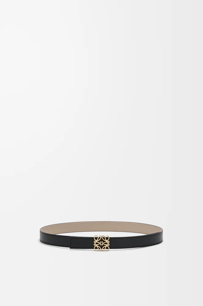 Reversible Anagram Bombé belt in smooth calfskin
