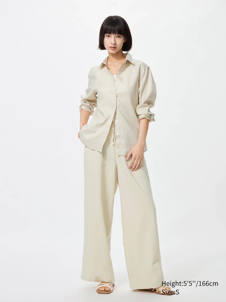 Linen Blend Easy Pants