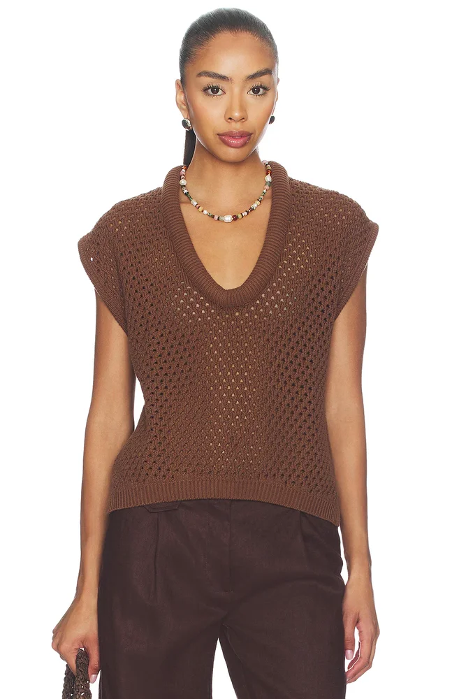 Beck Open Knit Cropped Sweater
