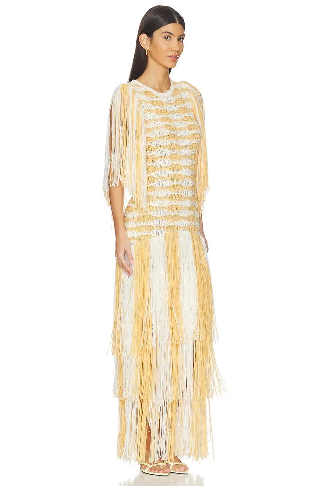 Silvia Fringe Knit Dress