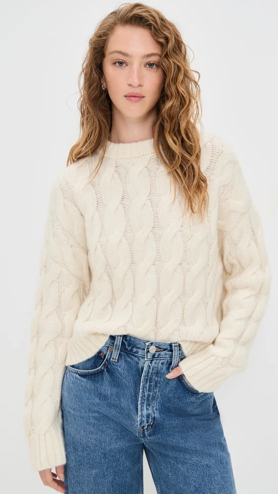 Cable Serena Crew Neck Pullover