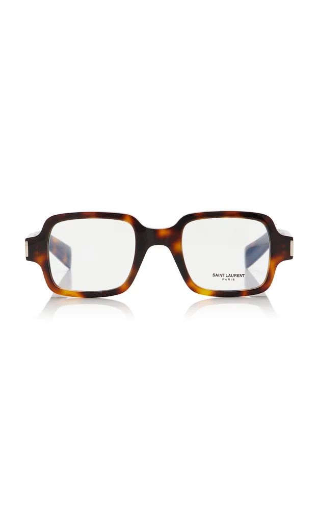 Square-Frame Tortoiseshell Acetate Glasses