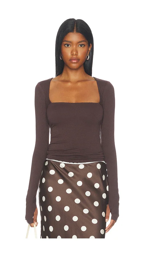 Ines Knit Crepe Top