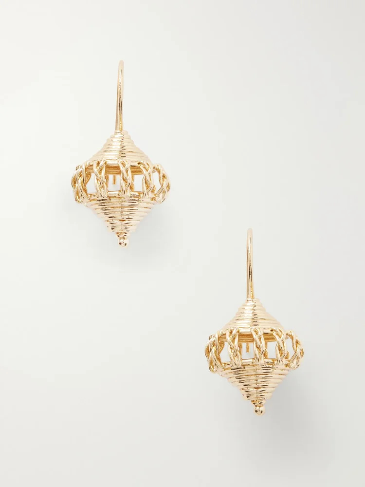 Savanna Sangha gold plated-brass earrings