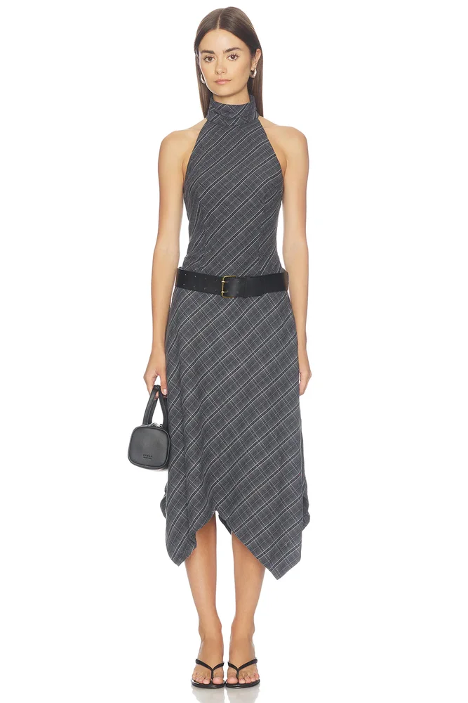 Noa High Neck Midi Dress