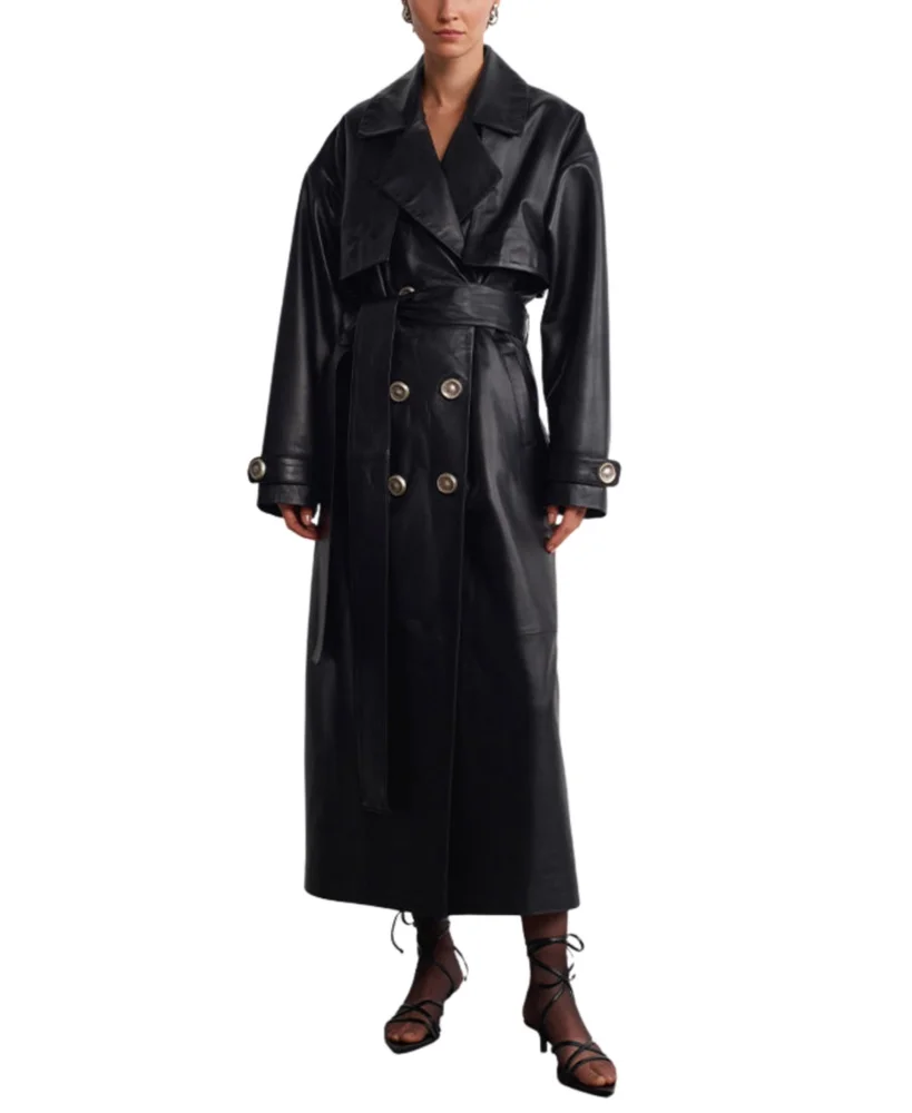 Journey Leather Trench Coat