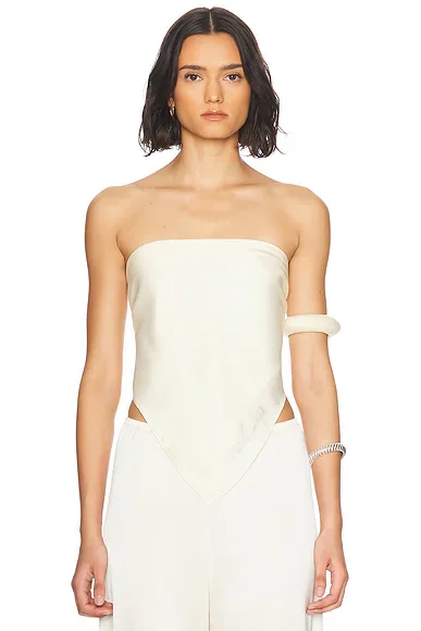 Fluid Twill Scarf Top