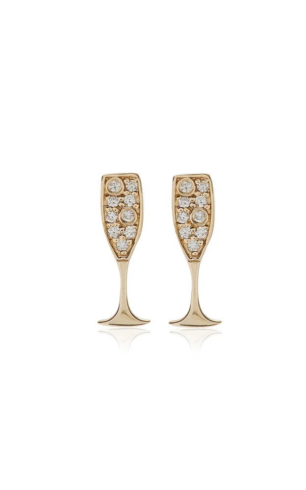 14K Gold Diamond Earrings