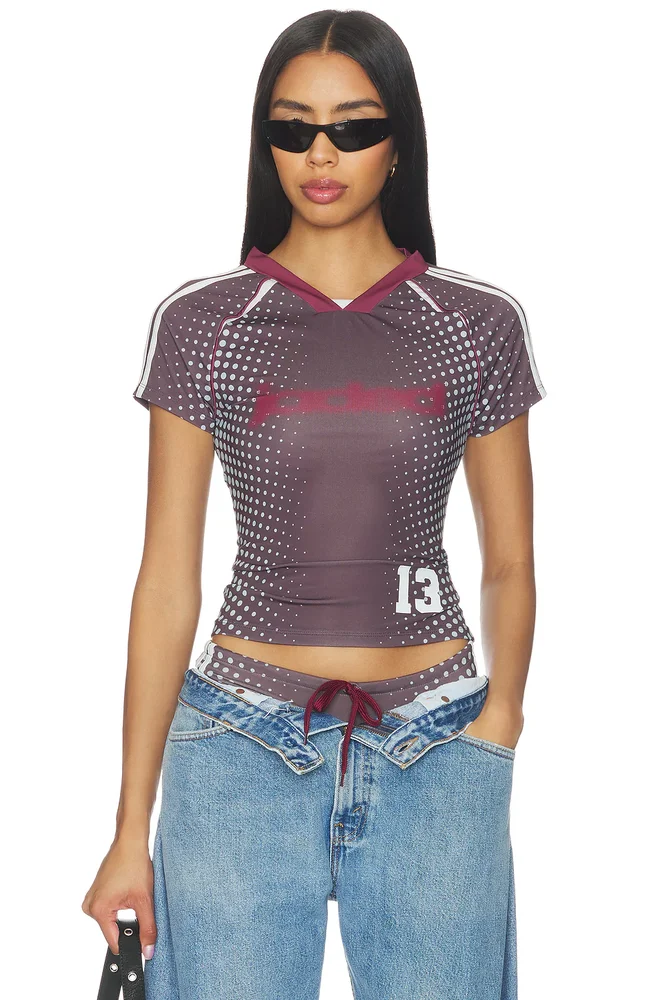 Illusion Print Football Baby Tee