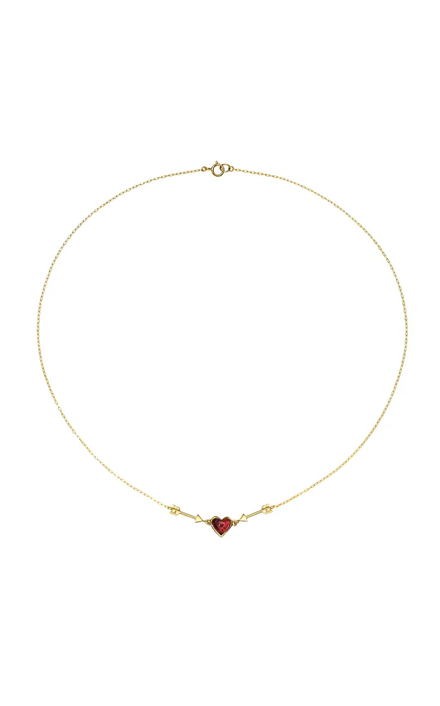 To the Heart 14K Yellow Gold Tourmaline Necklace