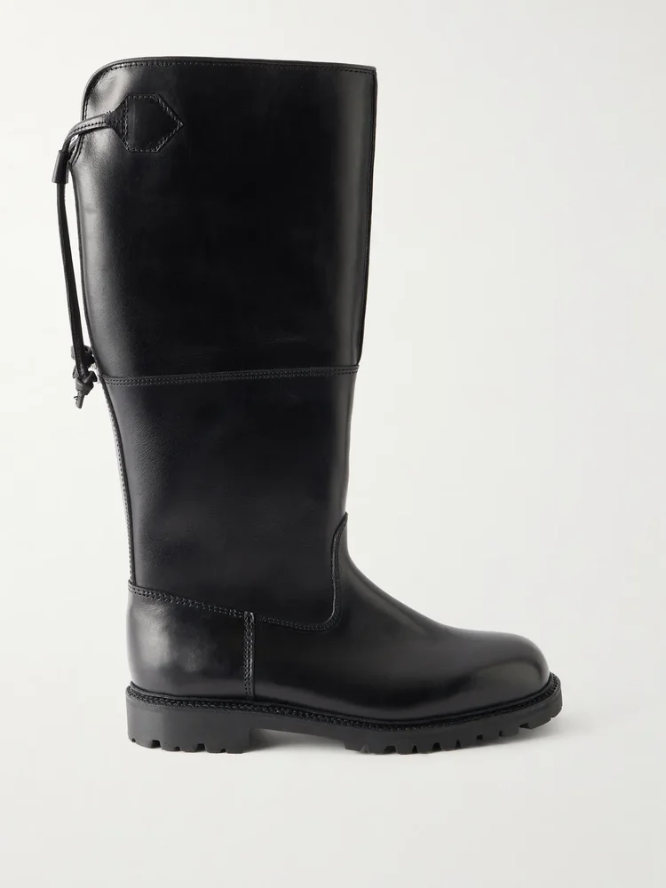 forest leather knee boots