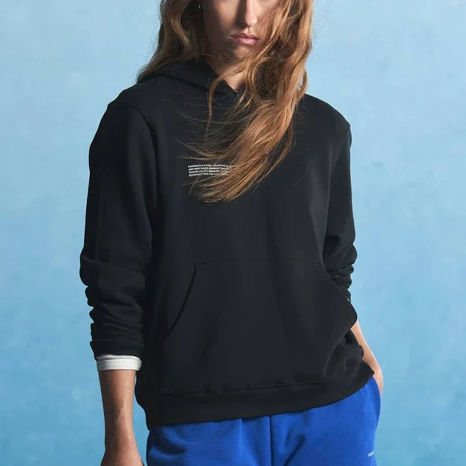 PANGAIA - Womens Midweight Soft Organic Cotton Hoodie—Black - XS