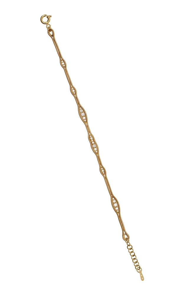 The Fluid Diamonds 18K Yellow Gold and Diamond Bracelet