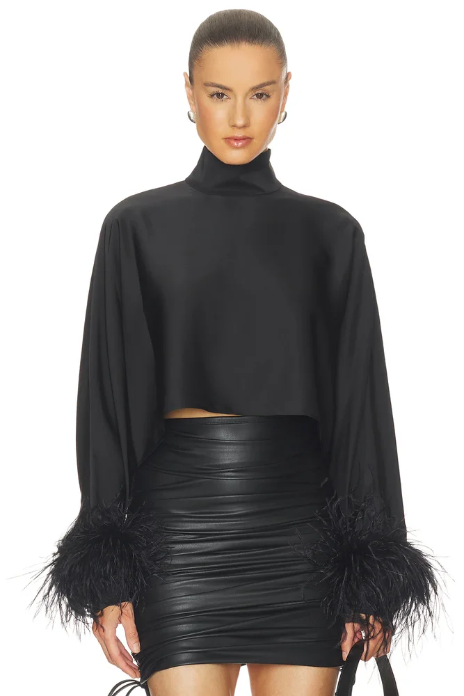 x REVOLVE Lightweight Satin Caftan Top