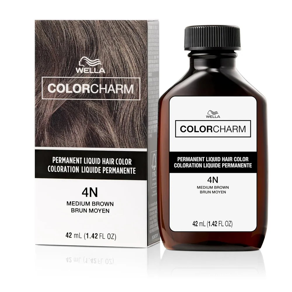 Color Charm Permanent Liquid Hair Color in 4N Medium Brown