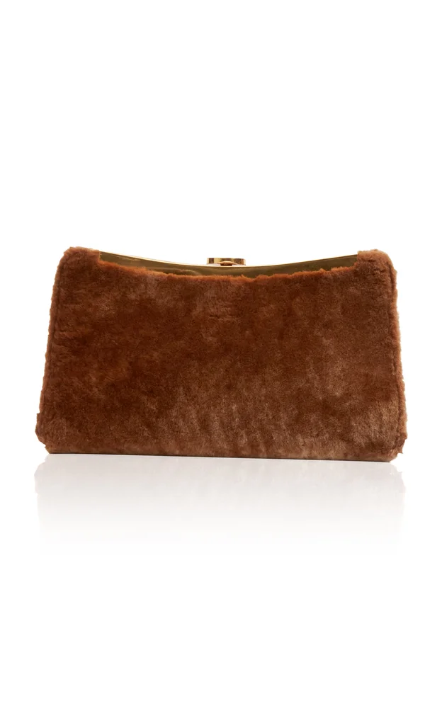 Solange Shearling Clutch