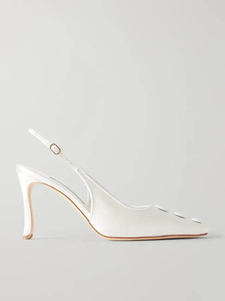 Alexa 90 embellished satin pumps