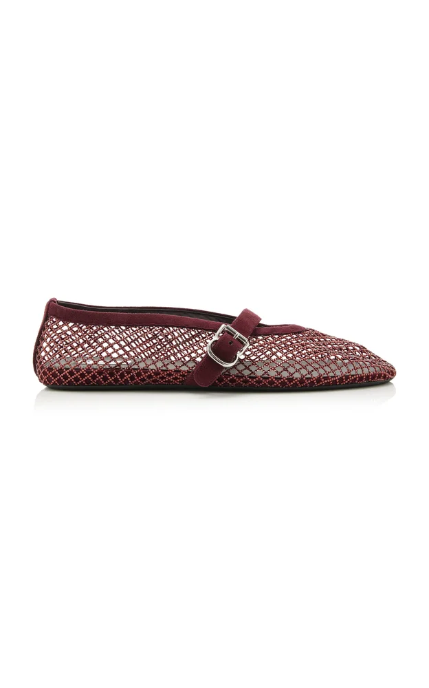 Crystal Fishnet Ballet Flats