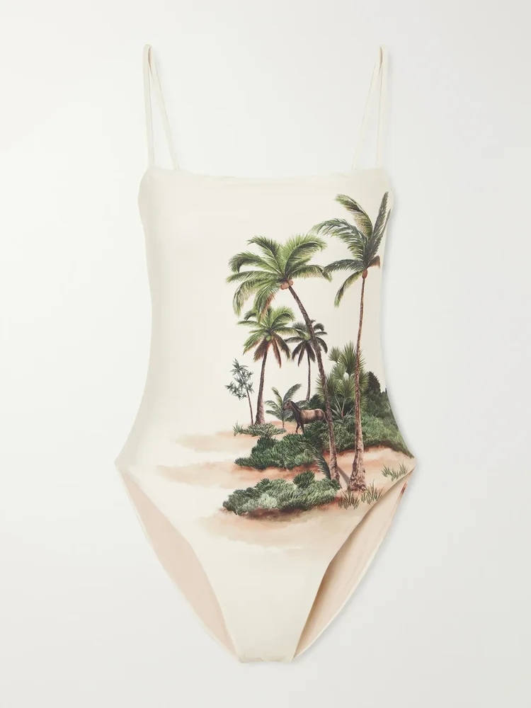 Durazno Arena printed recycled swimsuit