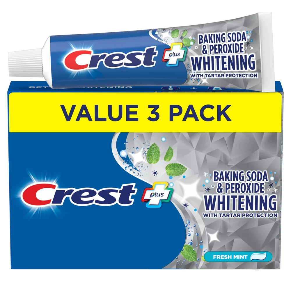 Plus Baking Soda & Peroxide Whitening Tarter Control Fluoride Toothpaste - Fresh Mint