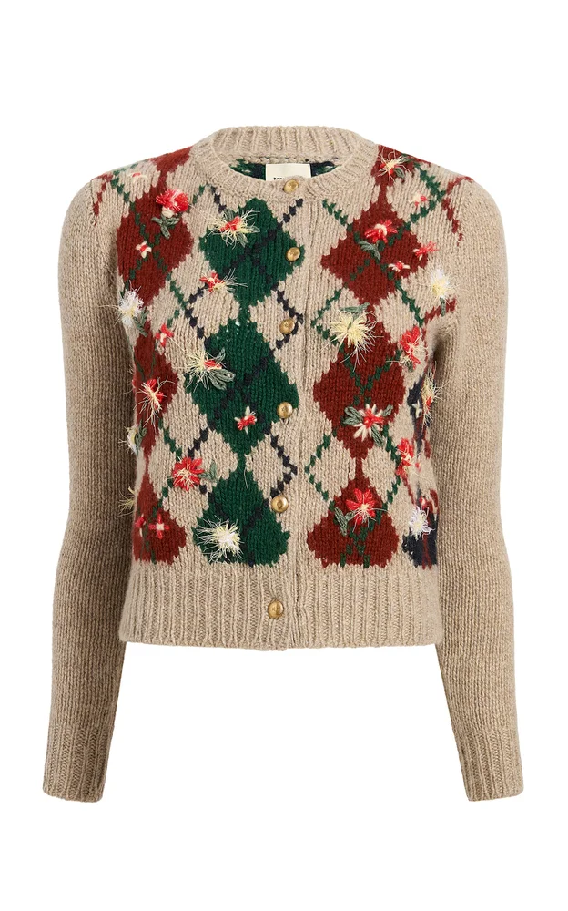 Marcela Embroidered Cashmere-Mohair Cardigan