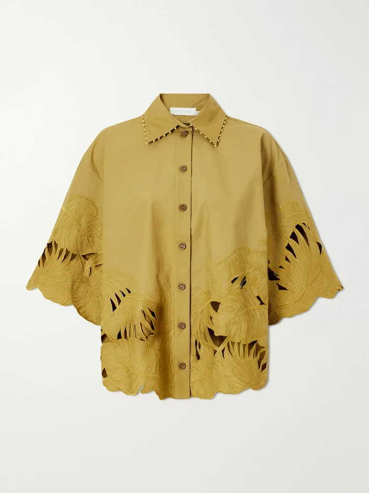 mahon embroidered cotton shirt