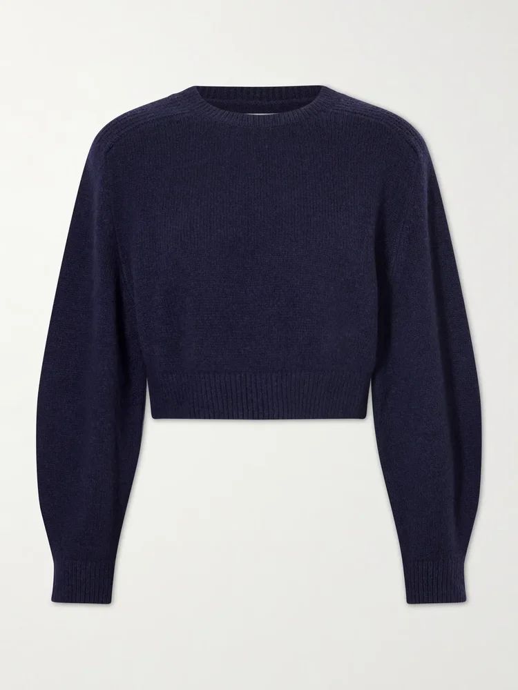 Masie cropped wool and cashmere-blend sweater