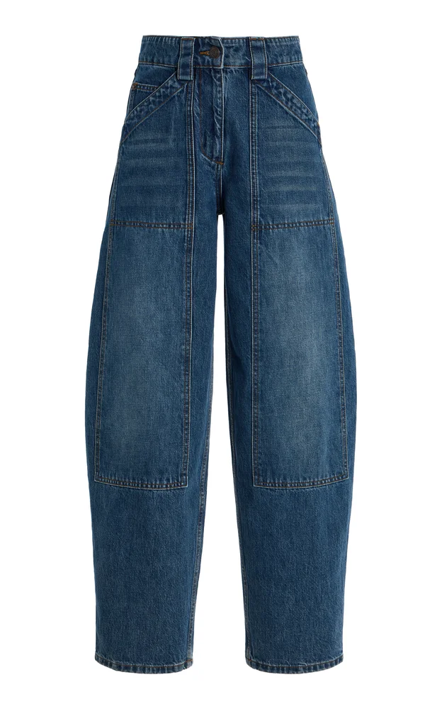 Denim Patch Pocket Pants