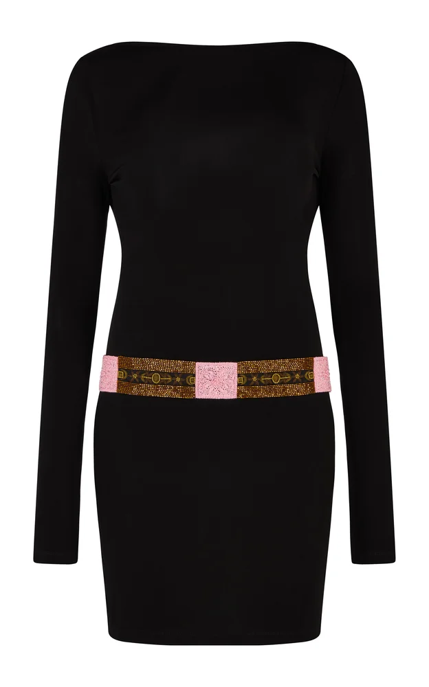 Belted Jersey Mini Dress