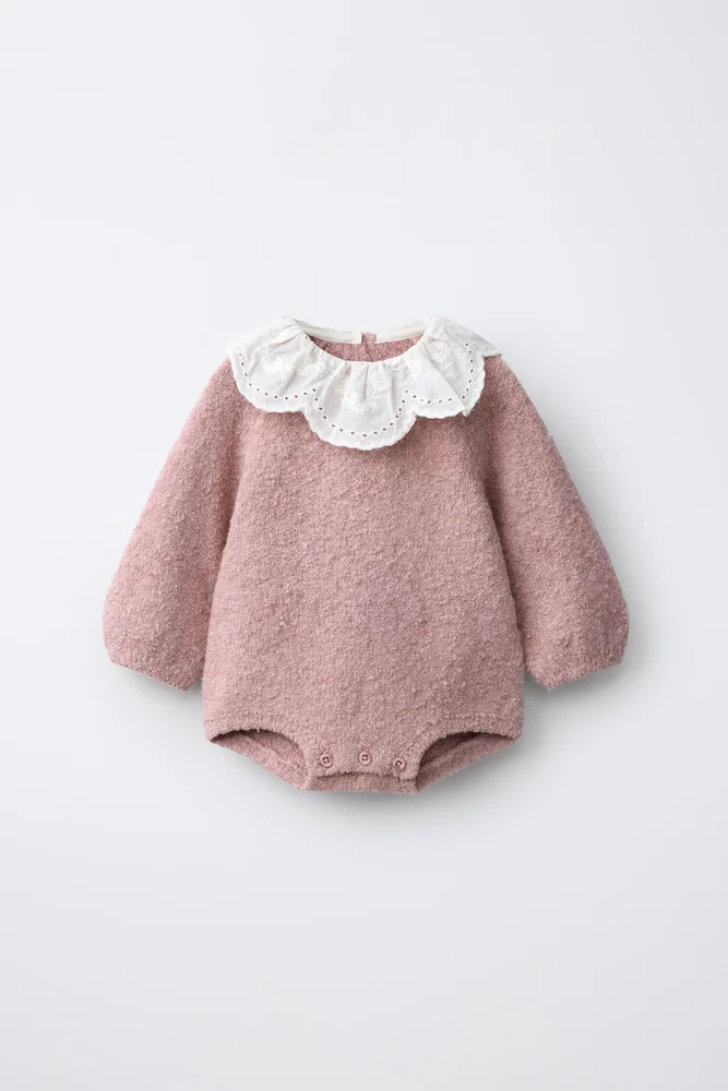 Knit Peter Pan Collar Bodysuit