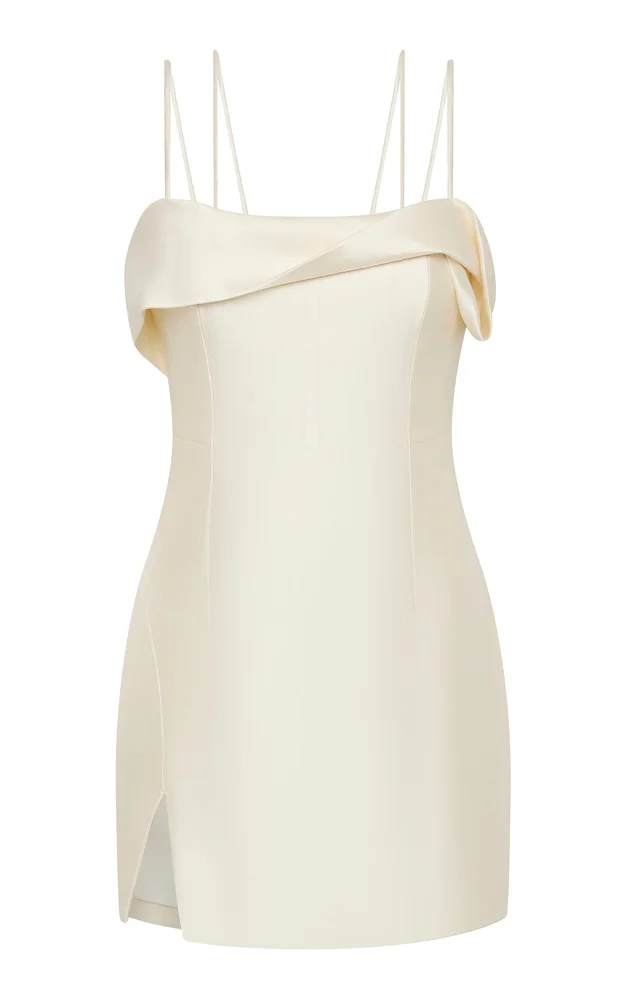 Bronte Wool-Silk Satin Mini Dress