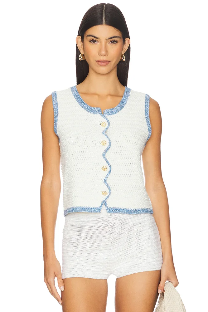 Rose Scallop Edge Tank